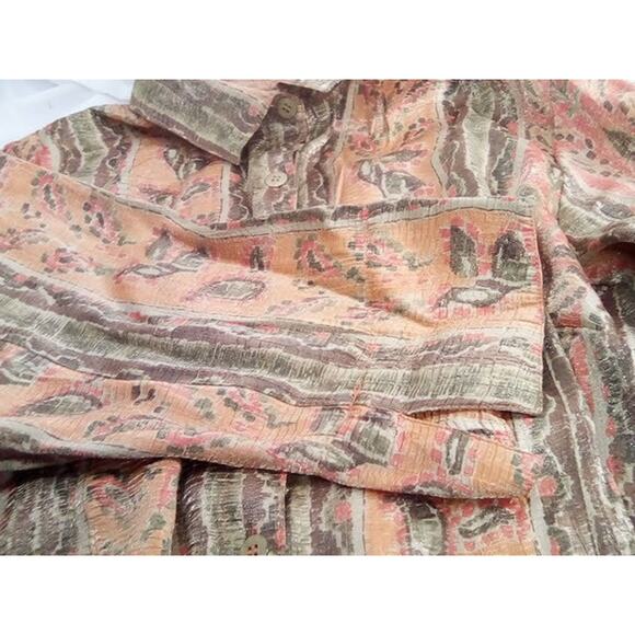 TC THE TRAVEL COLLECTION Button Down Shirt 3/4 Sleeve 1X Women's Multicolor - Picture 6 of 7